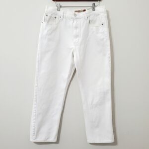 PJ Mark White Straight Leg Jeans 38 Waist